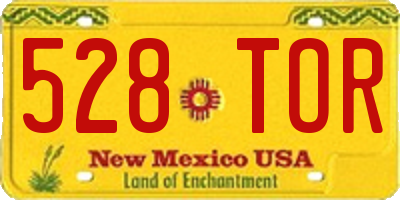 NM license plate 528TOR
