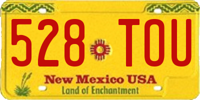 NM license plate 528TOU