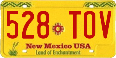 NM license plate 528TOV