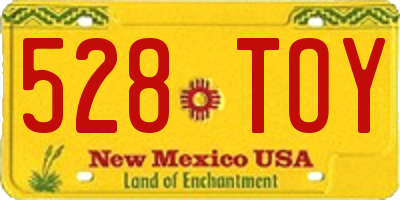 NM license plate 528TOY