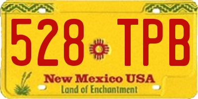 NM license plate 528TPB