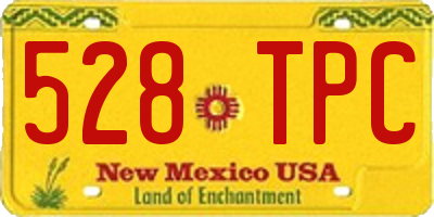 NM license plate 528TPC
