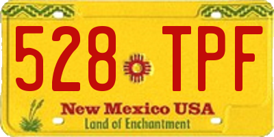 NM license plate 528TPF