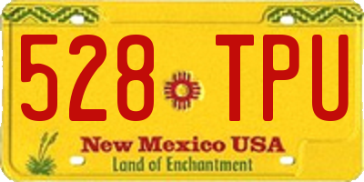 NM license plate 528TPU