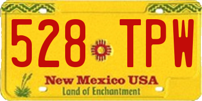 NM license plate 528TPW