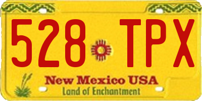 NM license plate 528TPX