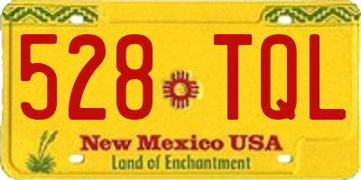 NM license plate 528TQL