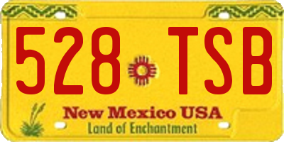 NM license plate 528TSB