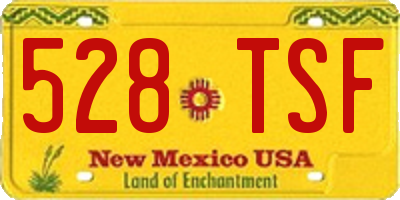NM license plate 528TSF
