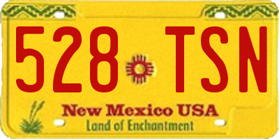 NM license plate 528TSN