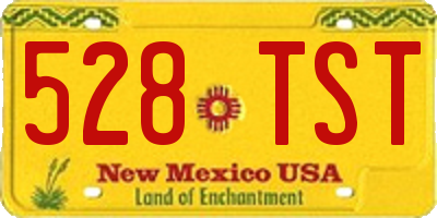 NM license plate 528TST