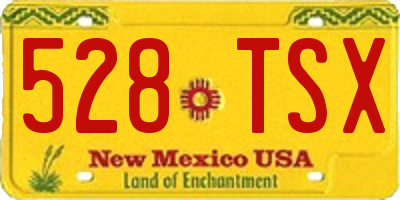 NM license plate 528TSX
