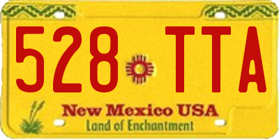 NM license plate 528TTA