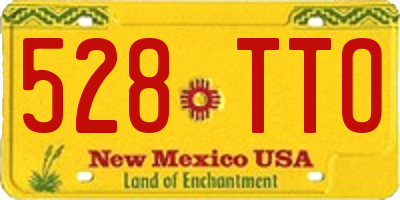 NM license plate 528TTO