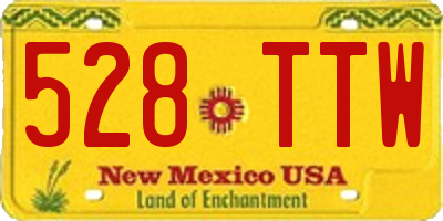 NM license plate 528TTW