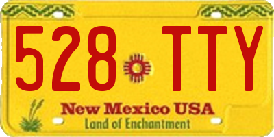 NM license plate 528TTY
