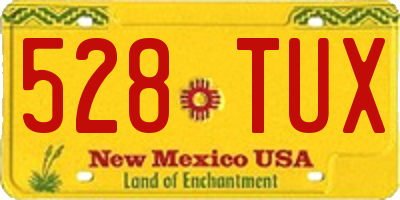 NM license plate 528TUX