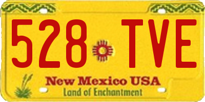 NM license plate 528TVE
