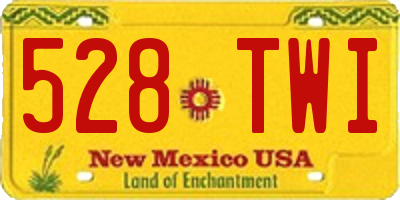 NM license plate 528TWI
