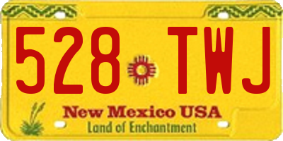 NM license plate 528TWJ
