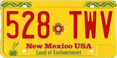 NM license plate 528TWV