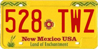 NM license plate 528TWZ
