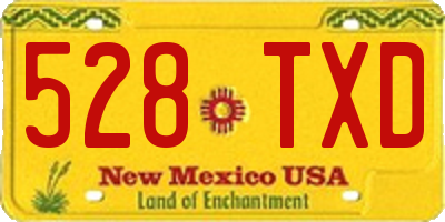 NM license plate 528TXD