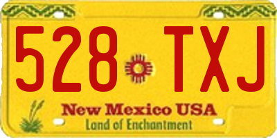 NM license plate 528TXJ