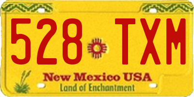 NM license plate 528TXM