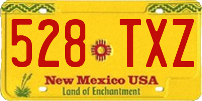 NM license plate 528TXZ