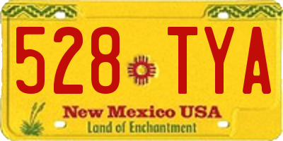 NM license plate 528TYA