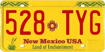 NM license plate 528TYG