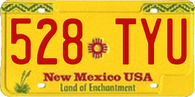 NM license plate 528TYU