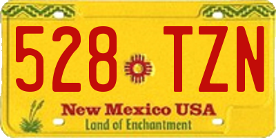 NM license plate 528TZN