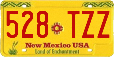 NM license plate 528TZZ