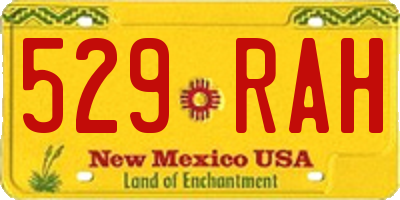 NM license plate 529RAH