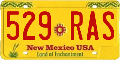 NM license plate 529RAS