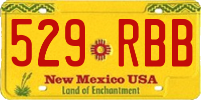 NM license plate 529RBB