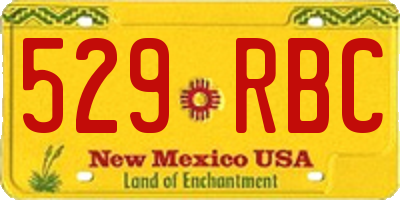 NM license plate 529RBC