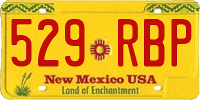 NM license plate 529RBP