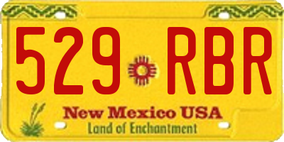 NM license plate 529RBR