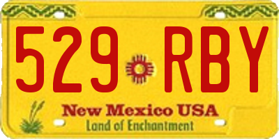NM license plate 529RBY