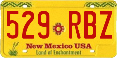 NM license plate 529RBZ