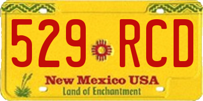 NM license plate 529RCD