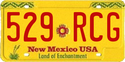 NM license plate 529RCG