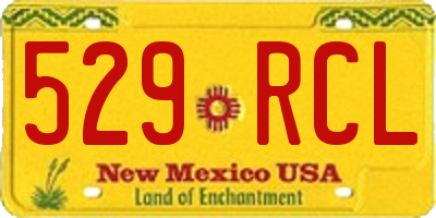 NM license plate 529RCL