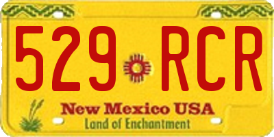 NM license plate 529RCR