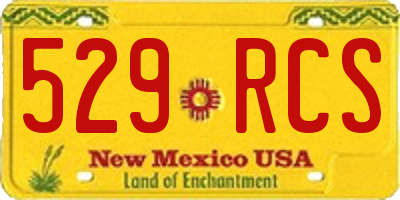 NM license plate 529RCS