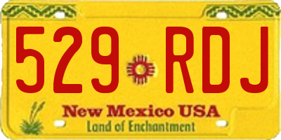 NM license plate 529RDJ