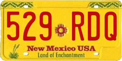 NM license plate 529RDQ